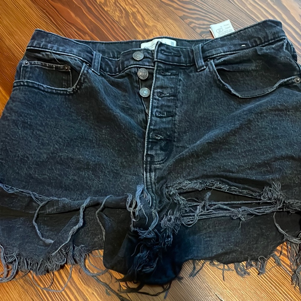 Black Jean Shorts